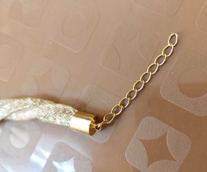 Golden Bracelet With Shimmering Diamonds Accents