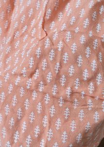 Peach Embroidered Kurti