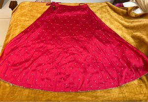 Blue Crop top With Pink Skirt
