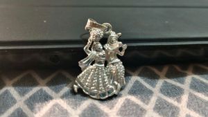 pure silver Radhe krishna pendent