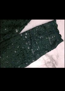 Green Chikankari Kurti