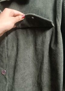 Olive Green Corduroy Shirt
