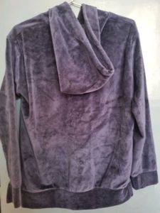 Velvet Navy Blue Hoodie