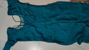 Teal Embroidere Suit And Trouser