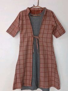 Checkered Open Front Top