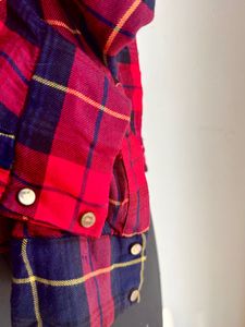 Zara Red &amp; Blue Plaid Shirt