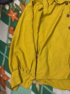 Yellow Button-Down Top shirt