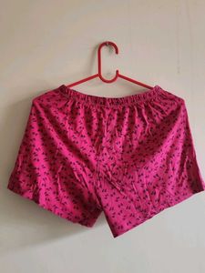 Cute Pink Printed Shorts