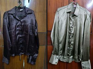 2 SATIN SHIRTS