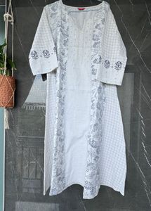 Elegant White Printed Kurta