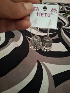 Silver Jhumka Earrings