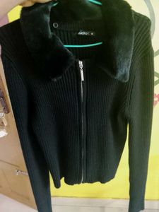 Zudio Black Zip-Up Jacket