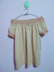 OFF SHOULDER TOP FOR WOMEN(PEACH)