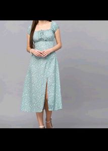 Green Floral Midi Sundress