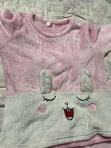 Cute Bunny Plush Pajama Top winter ❄️