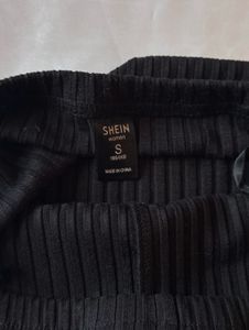 Shein Black Slit Midi Skirt