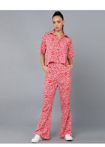 Red Zebra Print Two-Piece Set