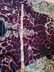 Tiger Printed Indo Wester Dress
