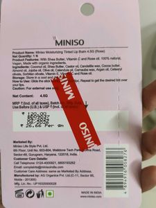 MINISO tinted Lip Balm And Perfume Combo