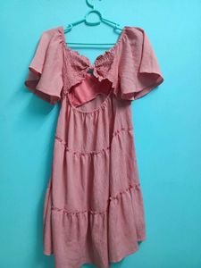 Cute Pink Tiered Dress