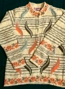 Vintage Floral Embroidered Cardigan