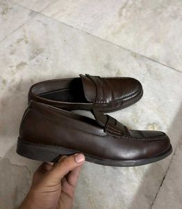 WESTSIDE SOLEPLAY BROWN LEATHER LOAFERS UK 7