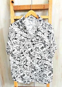 Floral white Button-Down Shirt-44