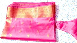 Pink  silk Saree with Blouse