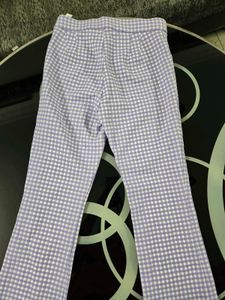 Zara Gingham checkered Cropped bootcut pant