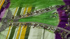 Heavy Stone Work Sari With Blouse