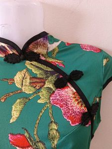 Green Floral Cheongsam from Singapore