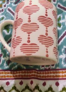 Red Hearts Patterned Mug