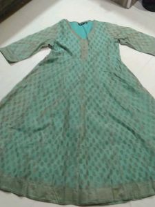 Mint Green Patterned Kurti