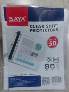 Saya Clear Sheet Protectors - Pack of 50
