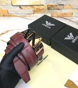 LV &amp; ARMANI PREMIUM QUALITY MENS BELT WD BOX