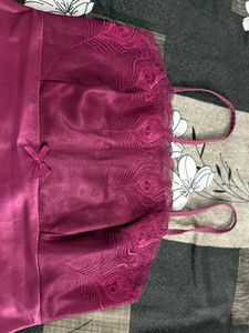 Purple Satin Nightsuit