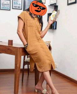Casual Shirt Dress (Belt Not Available)