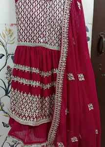 Elegant Hot Pink Sharara Set