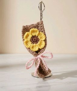 Crochet Flower Bouquet Keychain