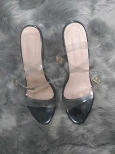 Transparent Block Heel