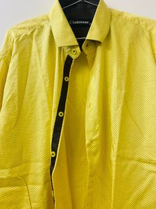 Yellow dotted full-sleeve shirt Size XL
