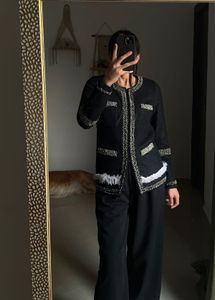 Exquisite Black Beaded & Fringed Statement Blazer