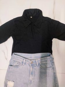 Classy COLLAR Neck TOP🖤