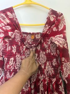 Floral Print Long Sleeve Dress