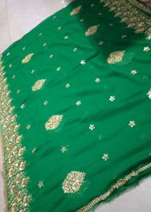 Green Colour Dupatta Full Work On Duptta💚..             No Coins❌No Swap❌ Only Available In Cash✅