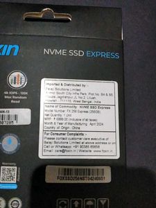 Foxin NVMe SSD Express 256GB.