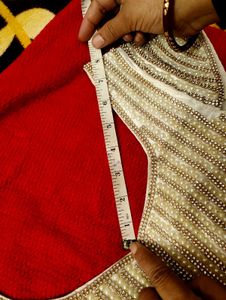 Designer Beaded White Blouse