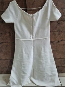 Zara Off-White Knit Mini Dress