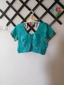 Silk Blouse With Zari Border