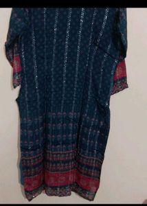 Teal Sequin Kurti multicolour 2xl kurta